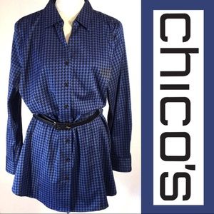 EUC Chico’s 3 Tunic Length Shirt